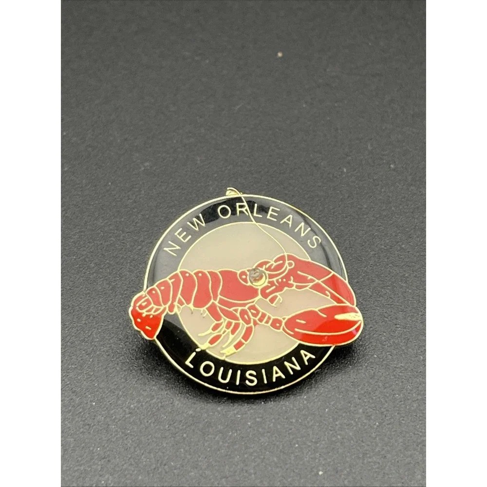 New Orleans Louisiana Lobster Lapel Hat Pin
